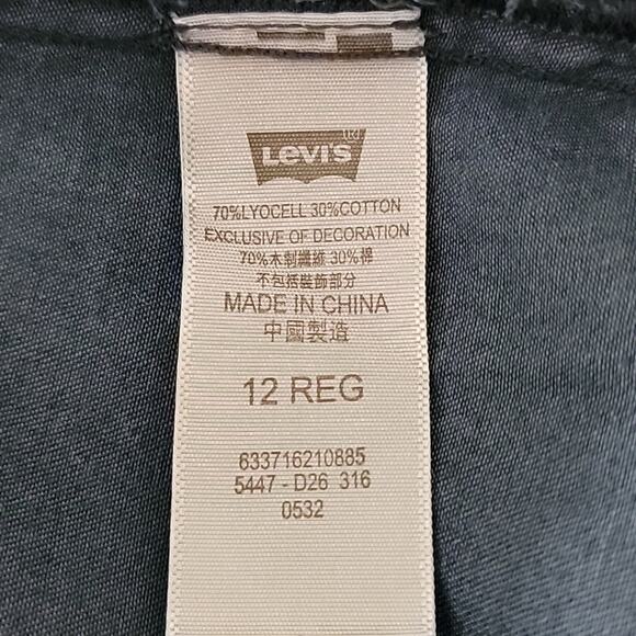 Levi's Girl's Long-Sleeve Button-Up Blue Chambray Shirt Dress 12 - Picture 11 of 14